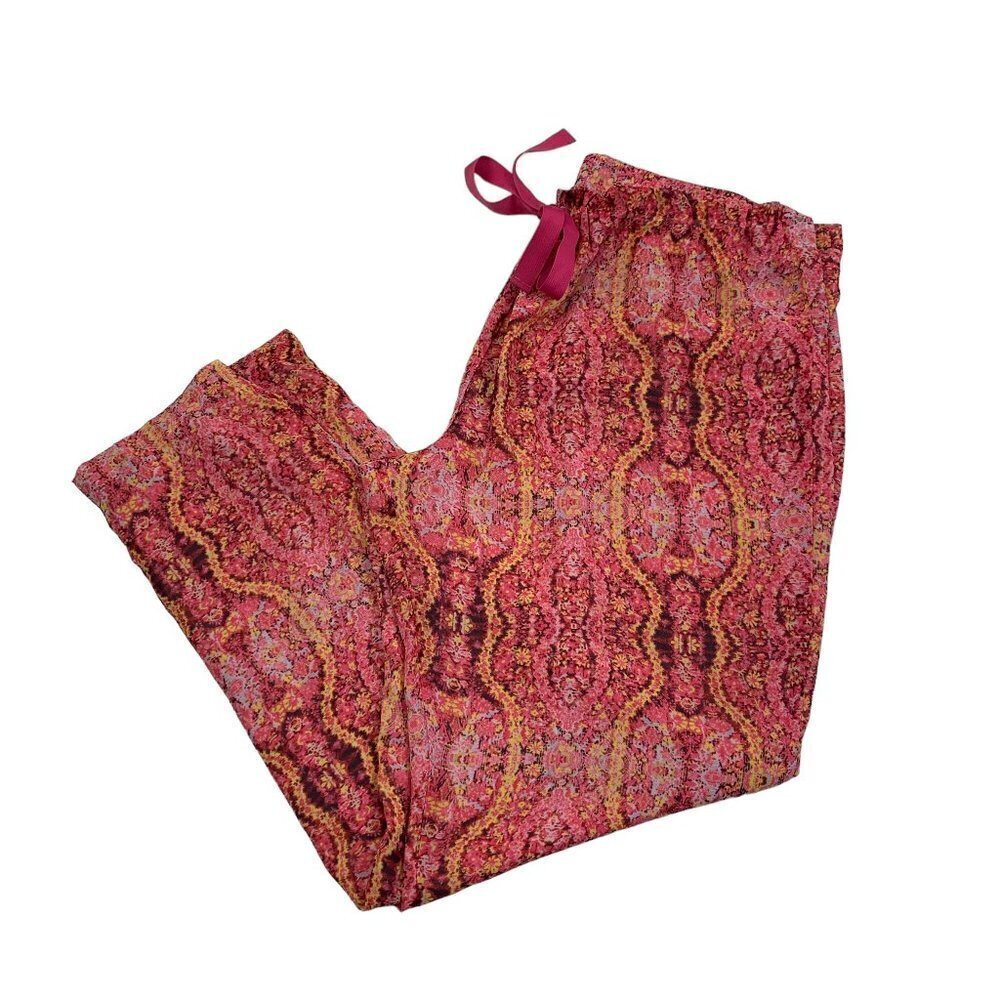 Skye's the Limit Boho All-Over Print Lightweight Pull-on Pants Women's Size L